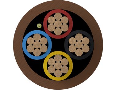 Intruder alarm cables cross-section